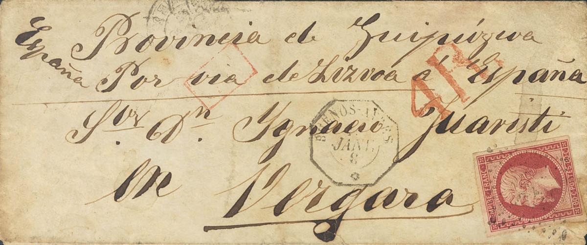 390 | Argentina. Agencia Postal Francesa