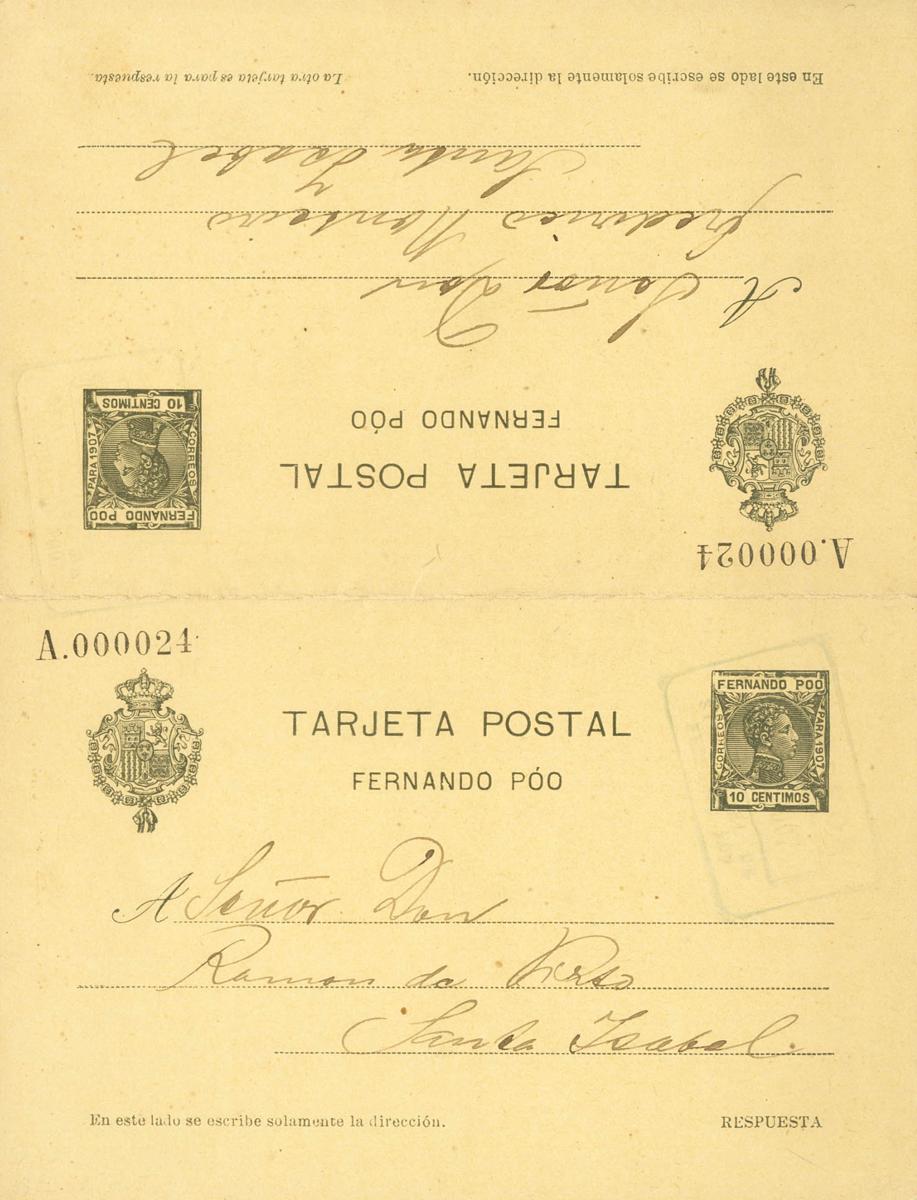 1320 | Fernando Poo. Postal Stationery
