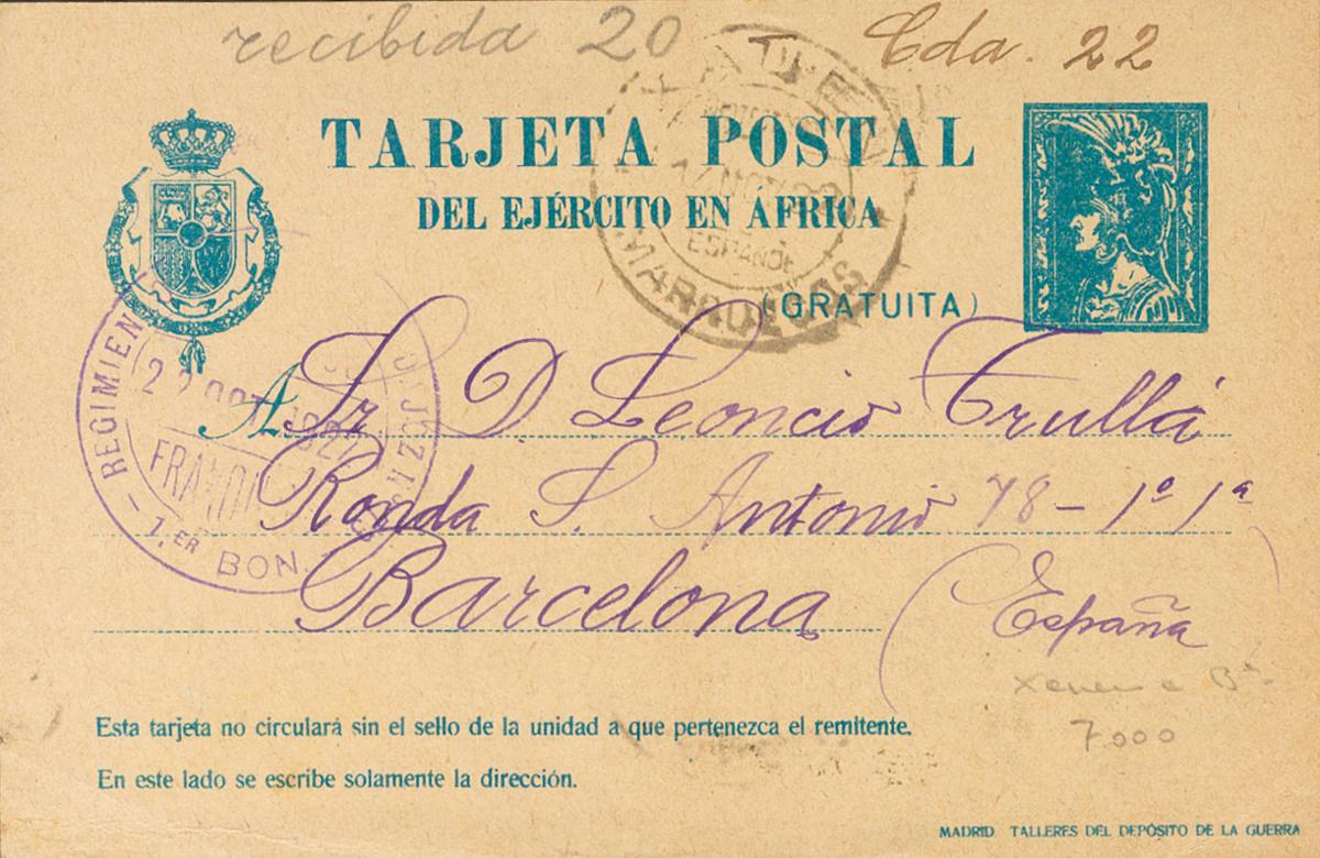 919 | Entero Postal. Entero Postal Militar