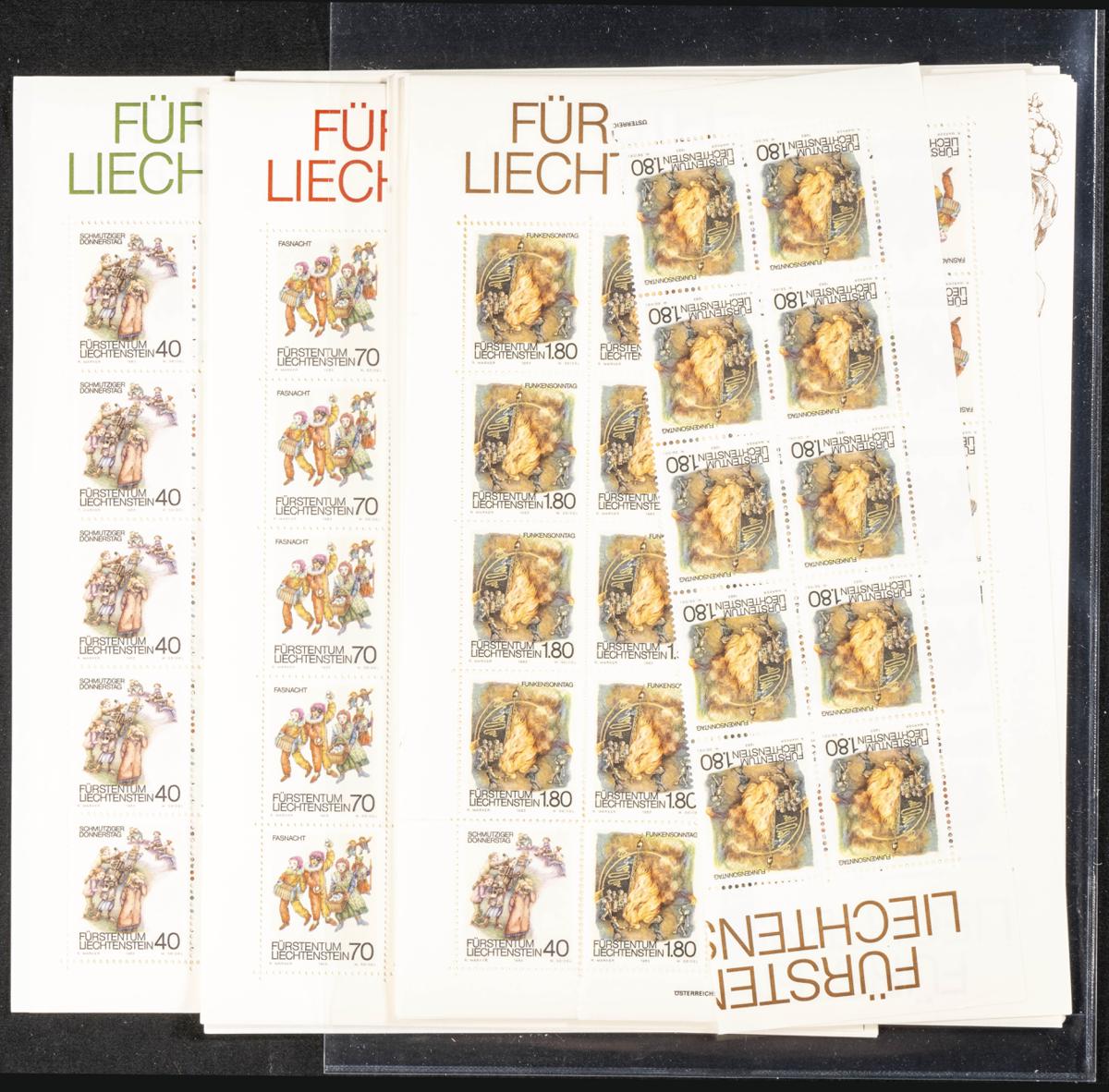1013 | Liechtenstein. Stock de Series y Sellos