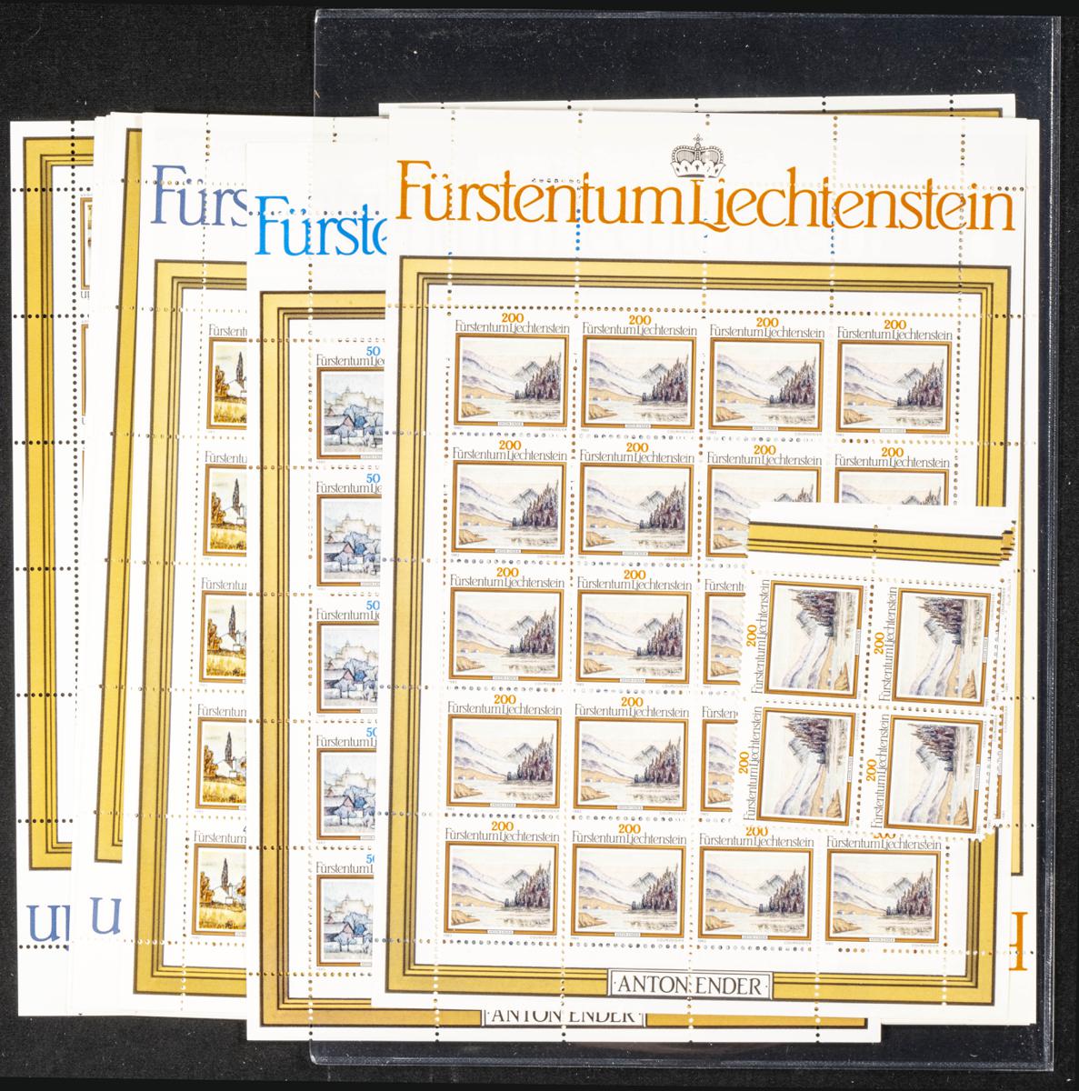 1014 | Liechtenstein. Stock de Series y Sellos