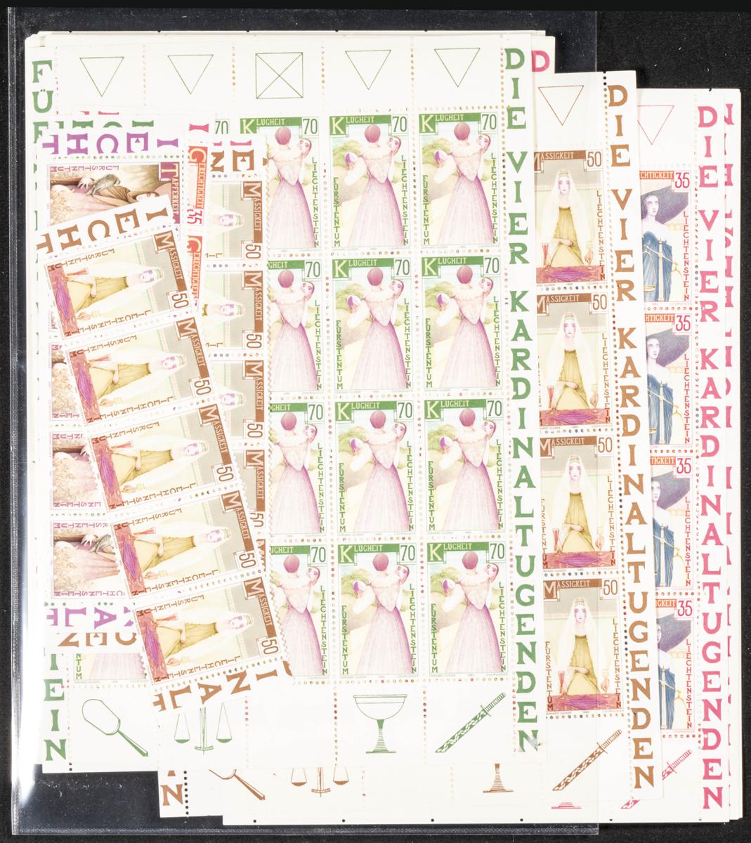 1025 | Liechtenstein. Stock de Series y Sellos
