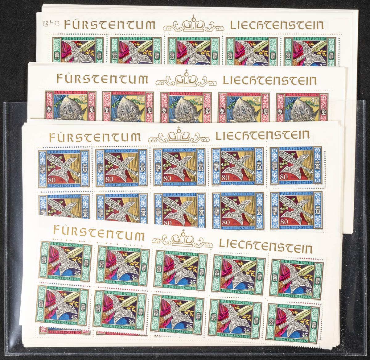 1028 | Liechtenstein. Stock de Series y Sellos