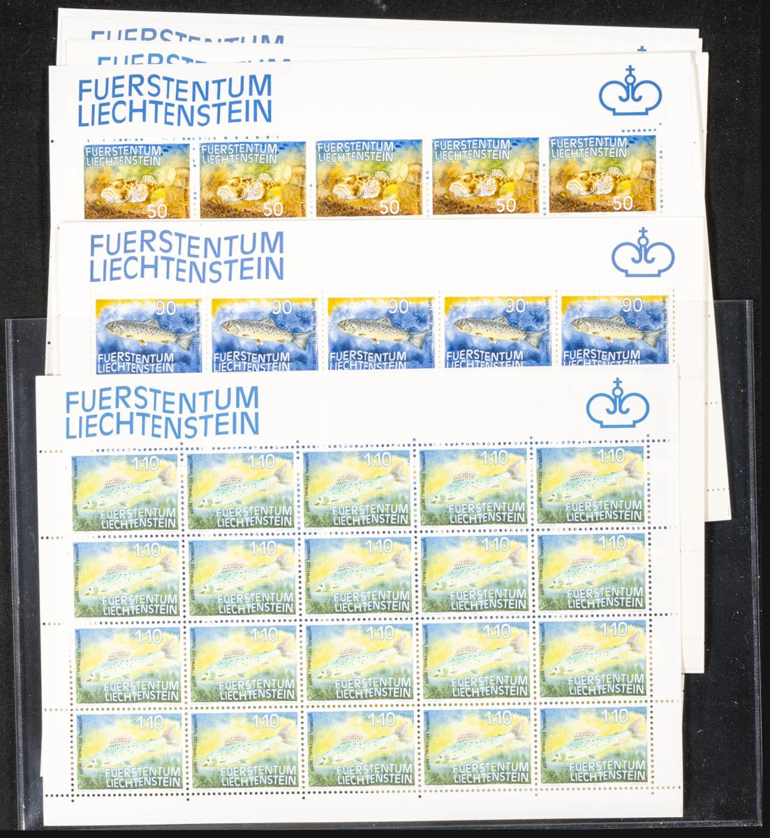 1037 | Liechtenstein. Stock de Series y Sellos
