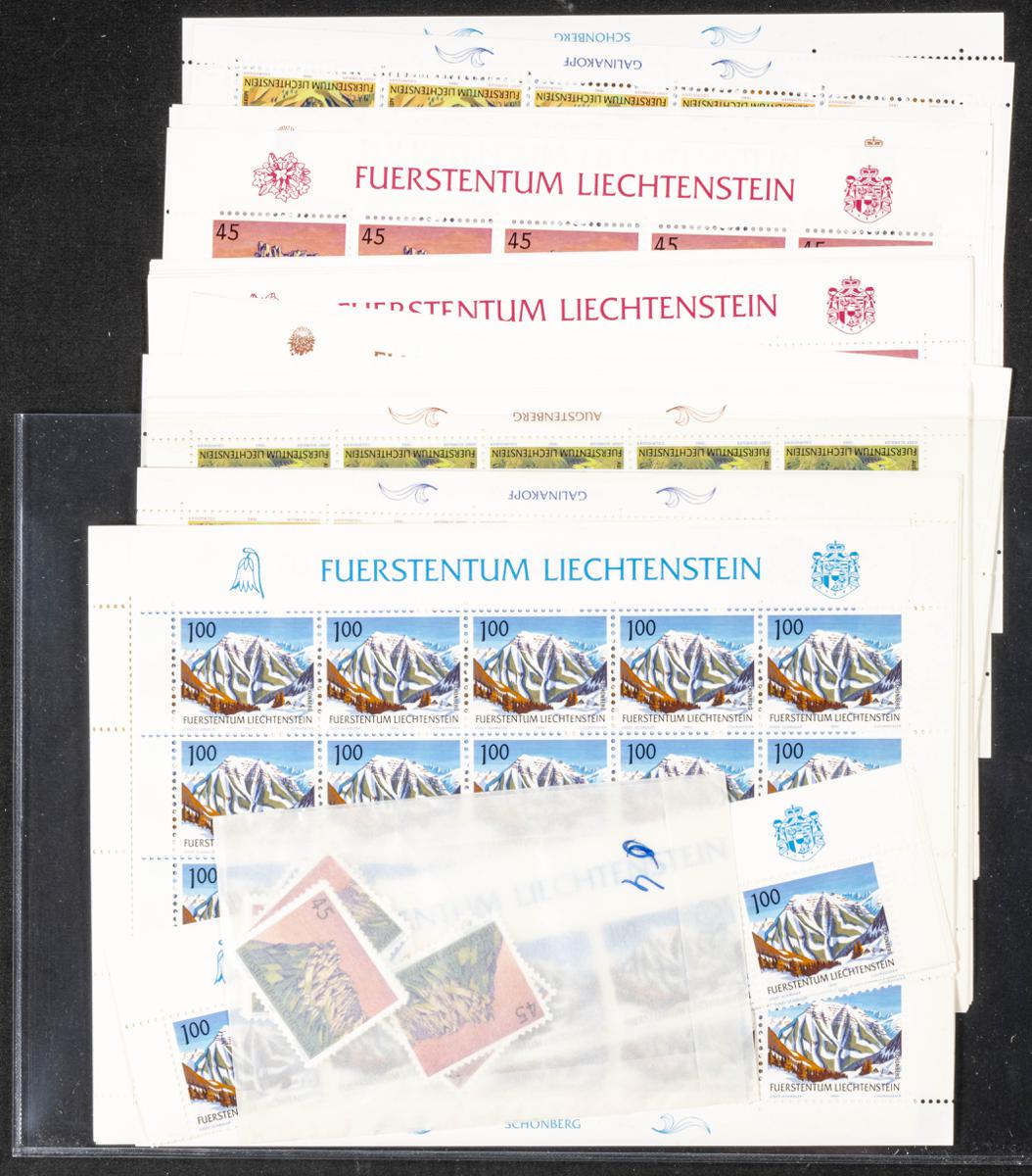 1055 | Liechtenstein. Sets and stamps stock