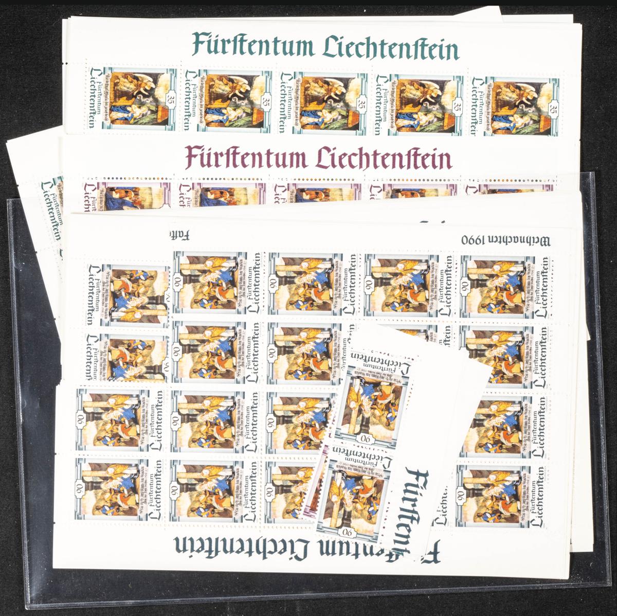 1057 | Liechtenstein. Sets and stamps stock