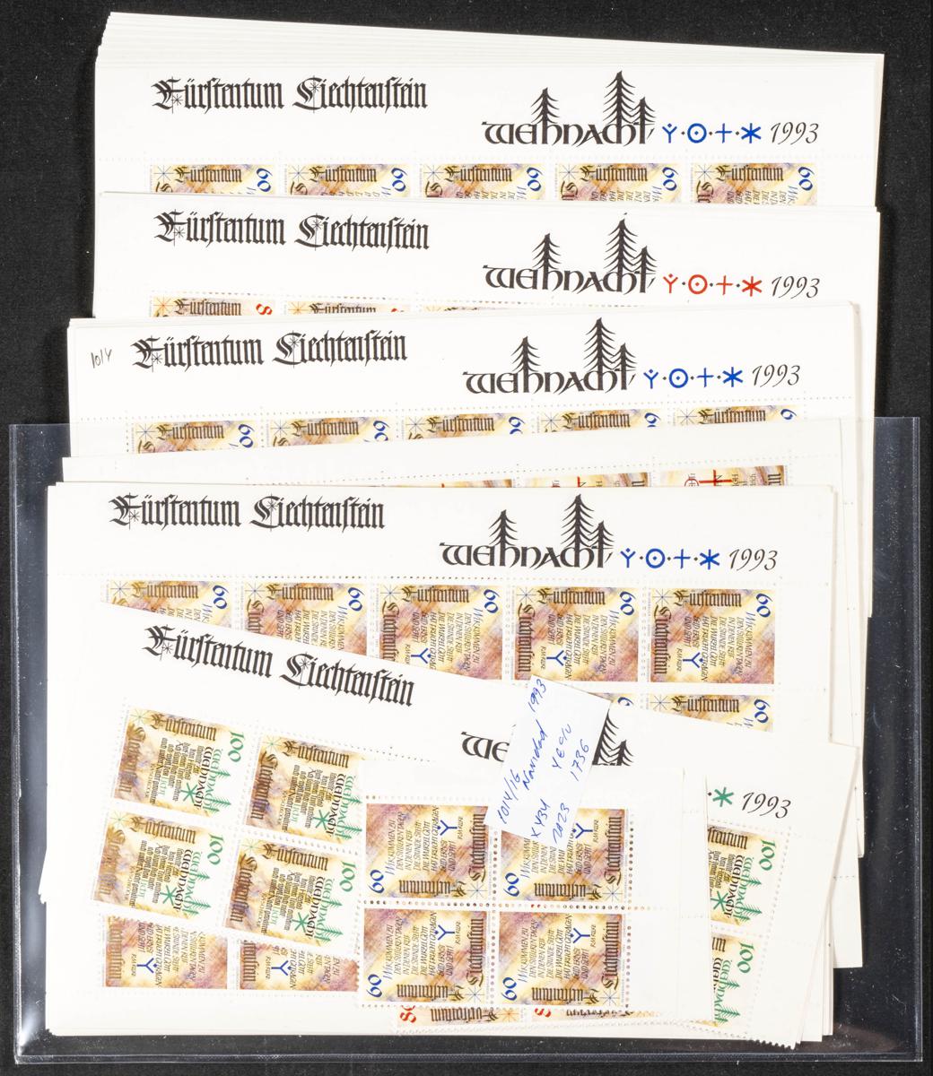 1068 | Liechtenstein. Sets and stamps stock
