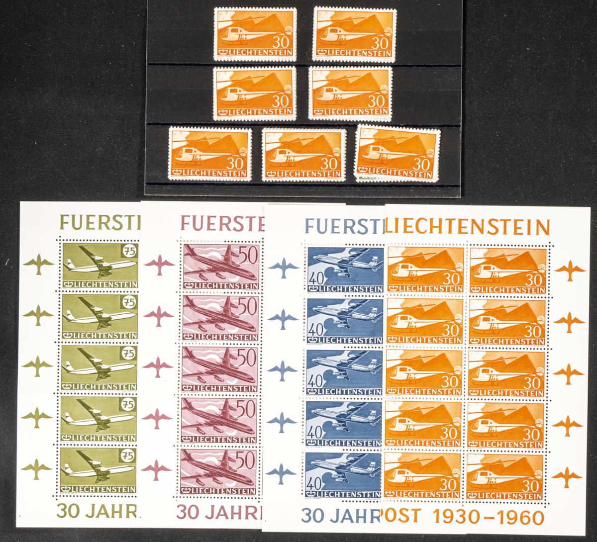 1083 | Liechtenstein. Sets and stamps stock