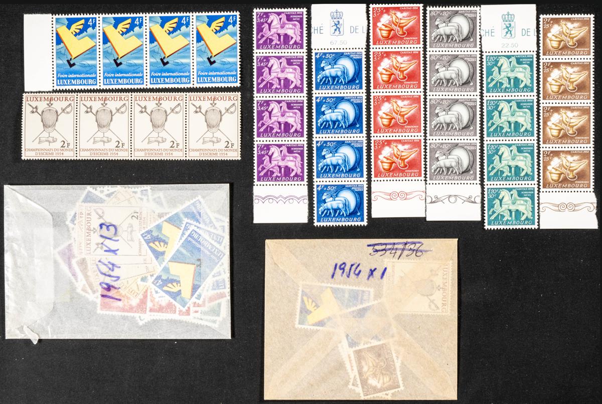 1116 | Luxemburgo. Stock de Series y Sellos