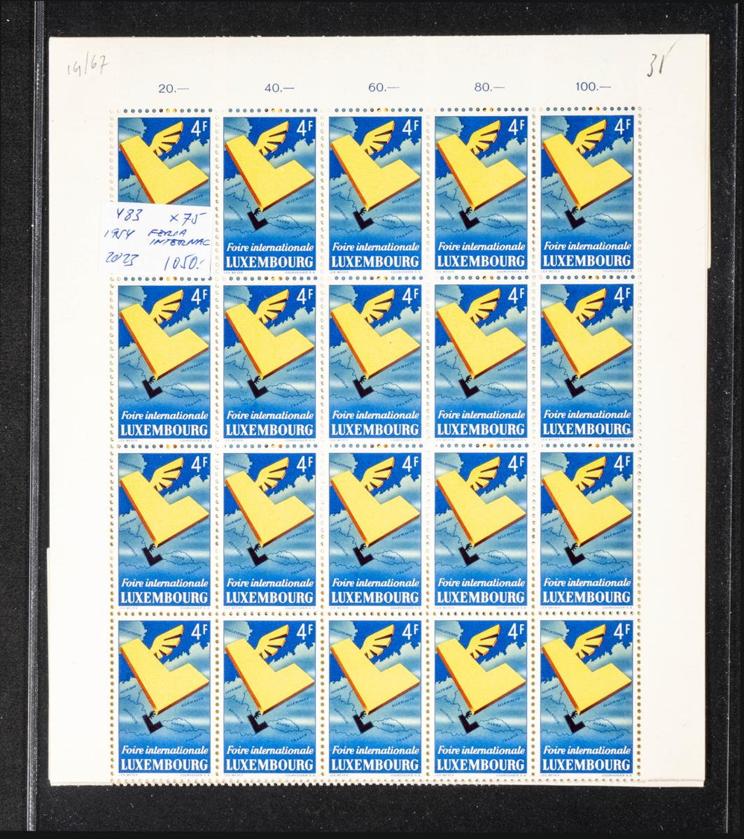1118 | Luxemburgo. Stock de Series y Sellos