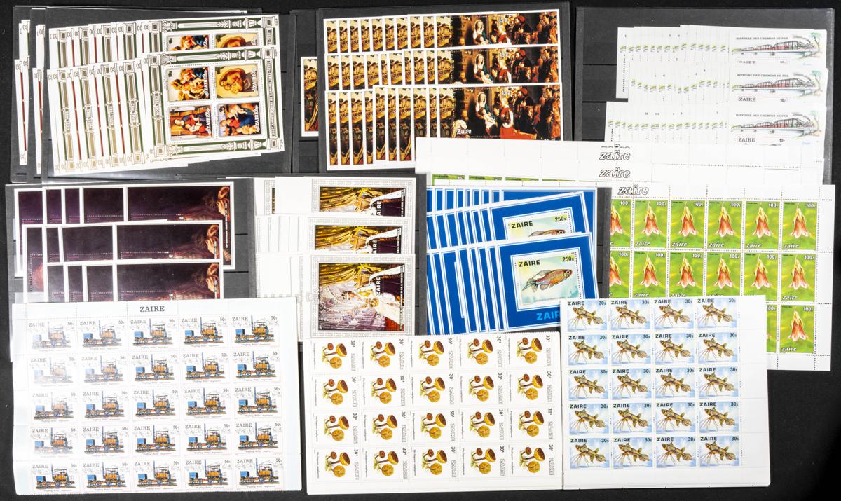 820 | Zaire. Sets and stamps stock