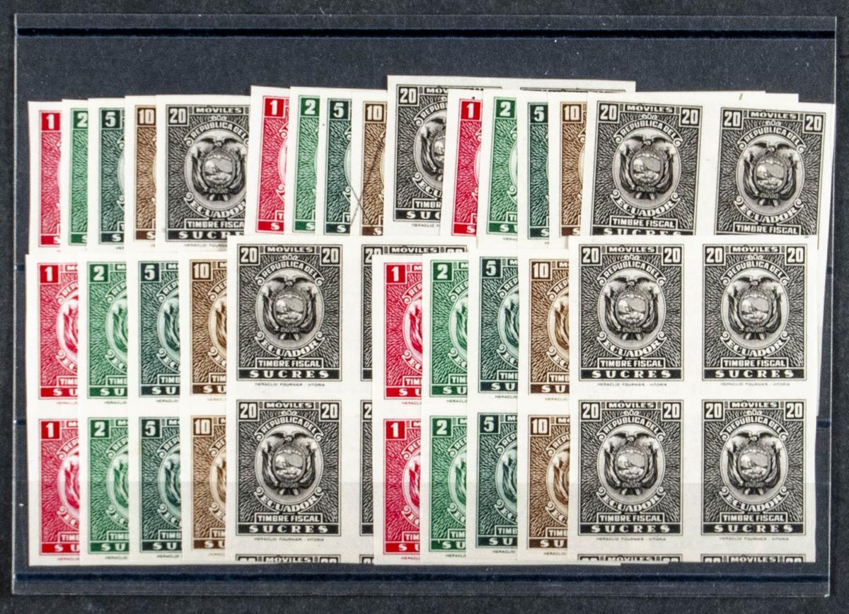 831 | Ecuador. Sets and stamps stock