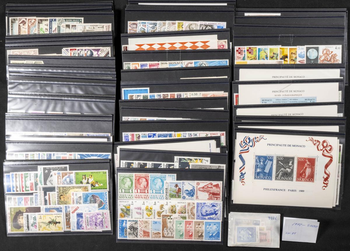 852 | Monaco. Sets and stamps stock