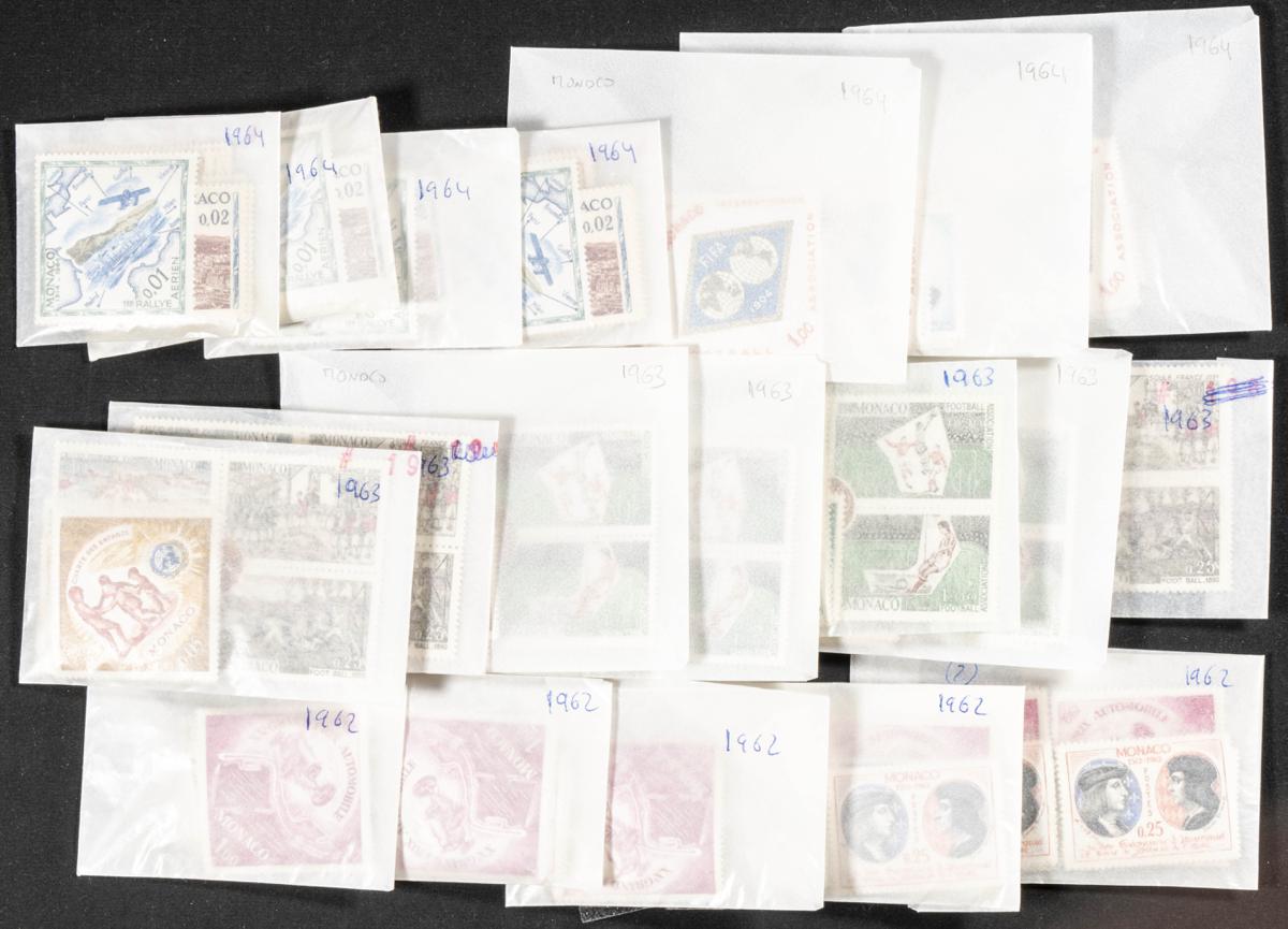 858 | Monaco. Sets and stamps stock