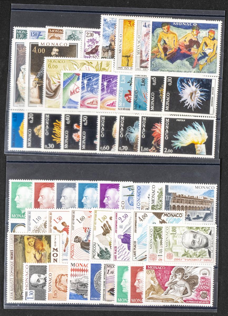 876 | Monaco. Sets and stamps stock