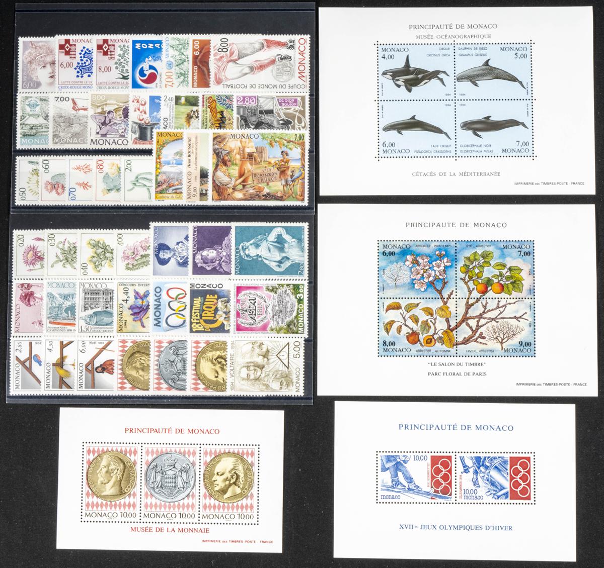 889 | Monaco. Sets and stamps stock