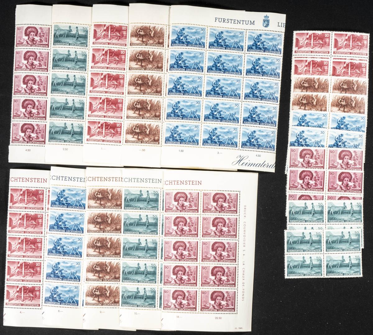 935 | Liechtenstein. Sets and stamps stock