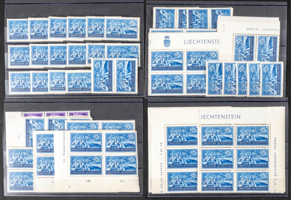 938 | Liechtenstein. Sets and stamps stock