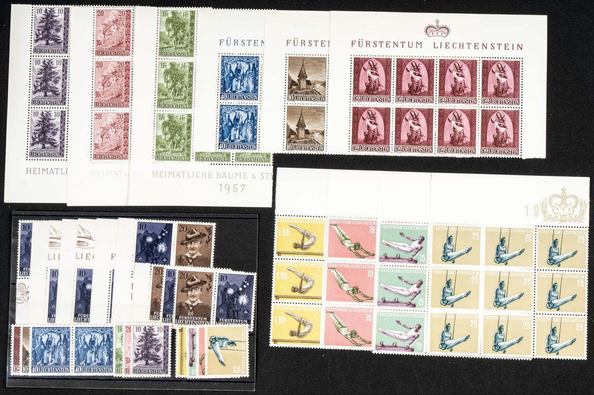 946 | Liechtenstein. Stock de Series y Sellos