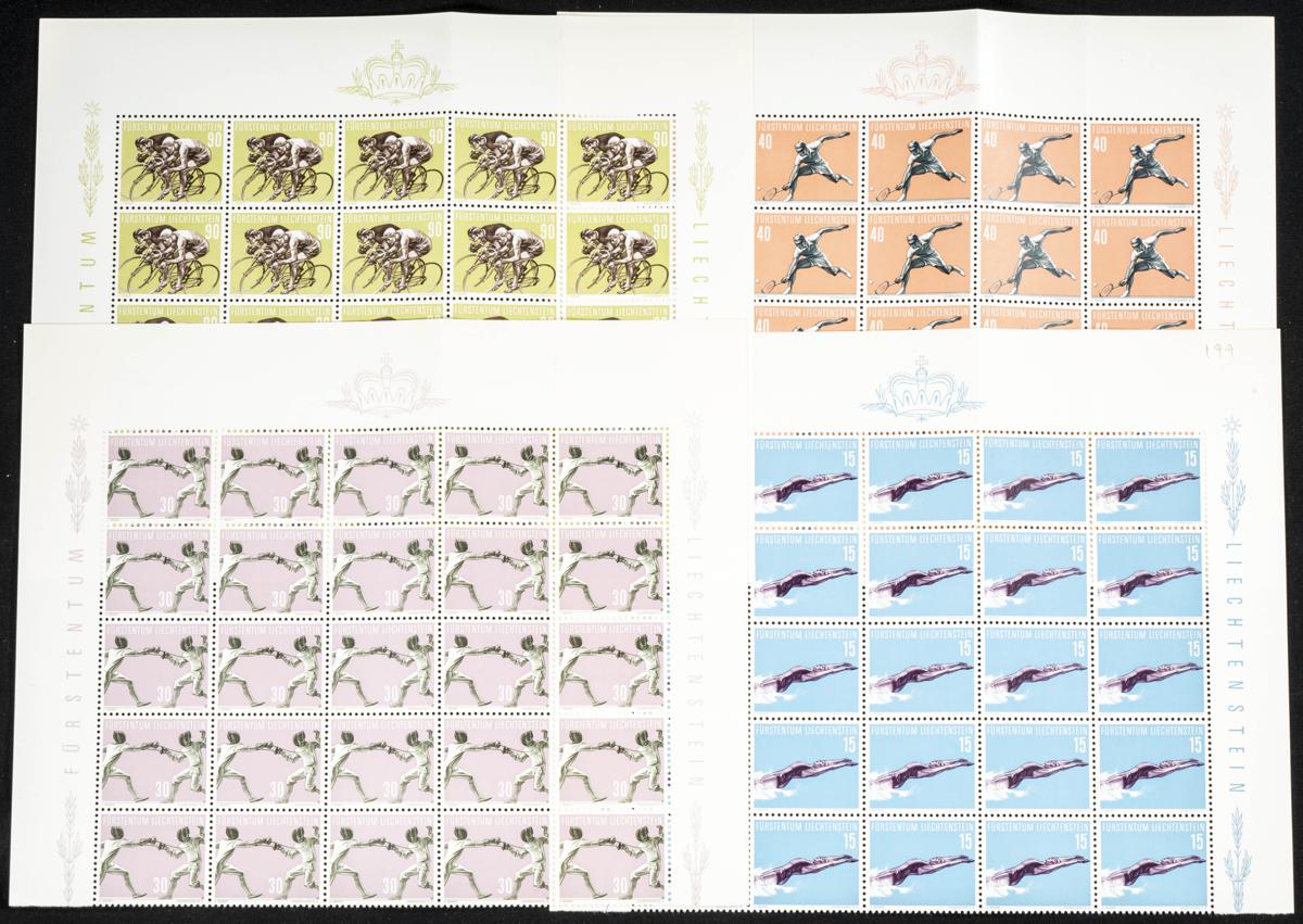 948 | Liechtenstein. Stock de Series y Sellos