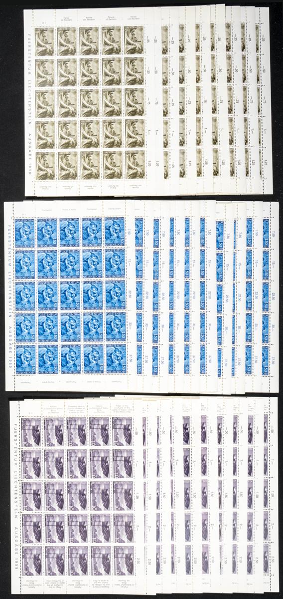 950 | Liechtenstein. Stock de Series y Sellos