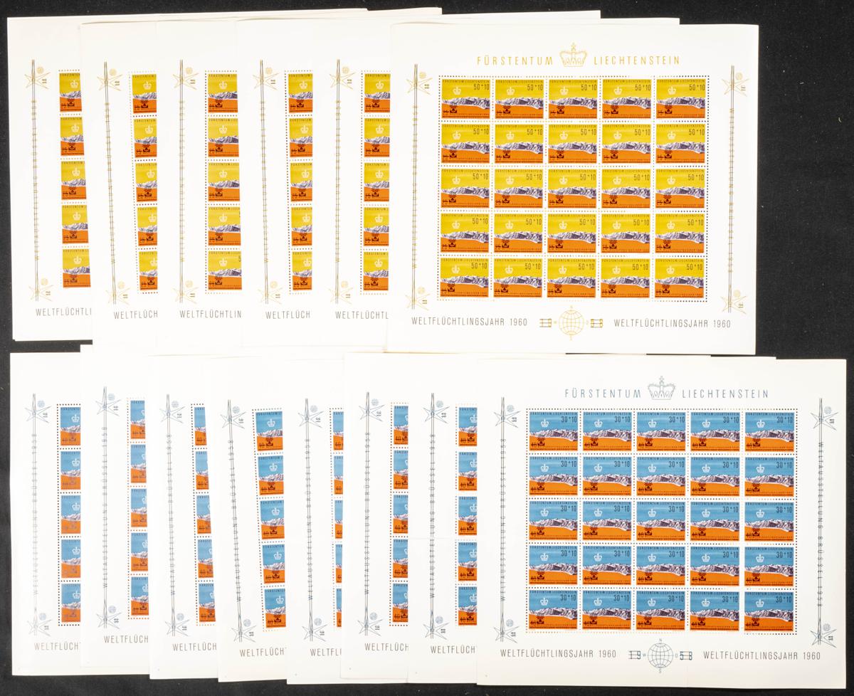 952 | Liechtenstein. Stock de Series y Sellos