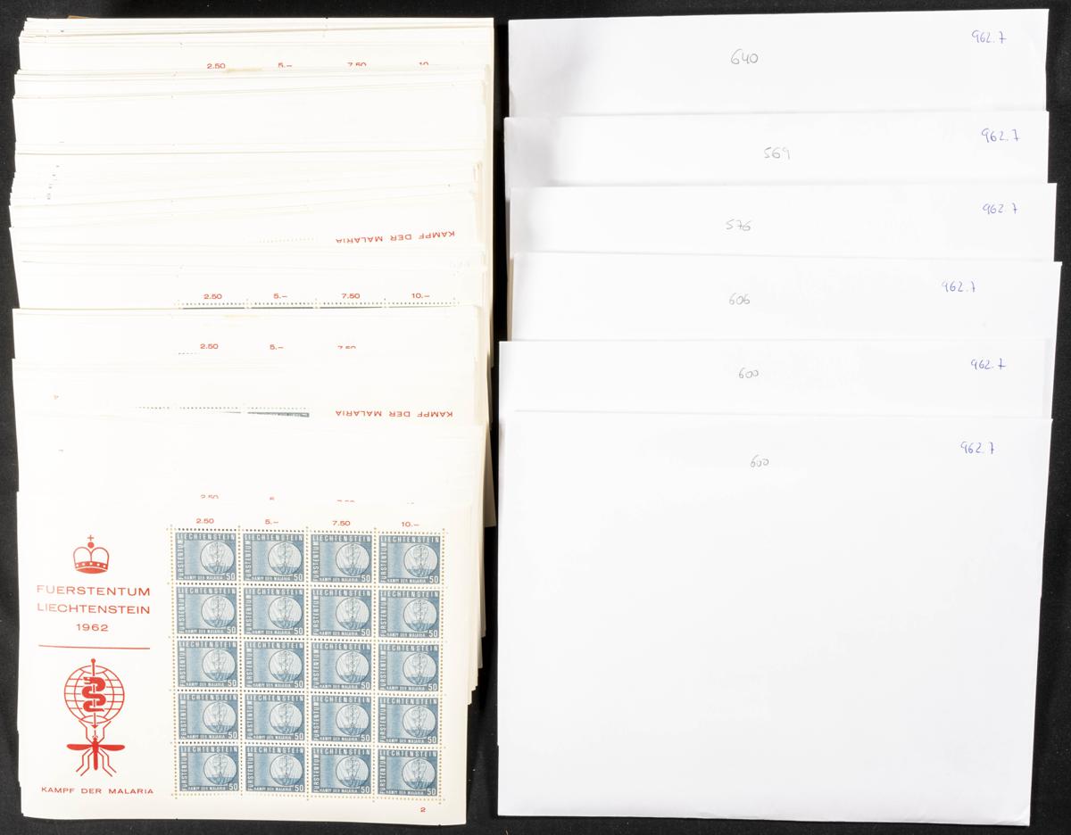 954 | Liechtenstein. Stock de Series y Sellos