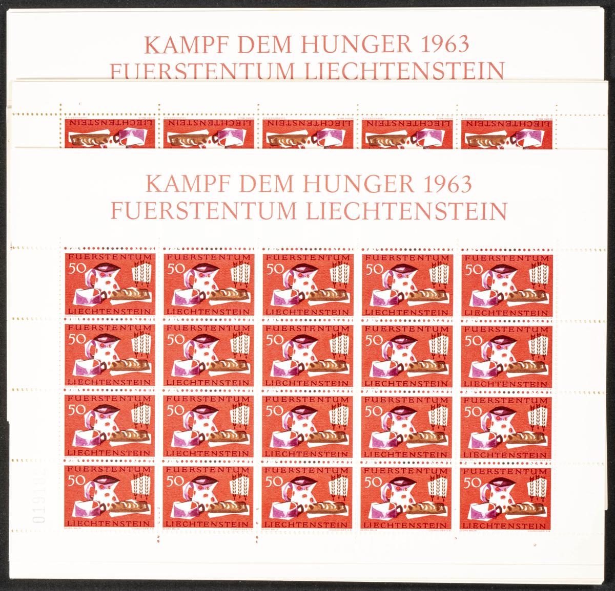 958 | Liechtenstein. Stock de Series y Sellos