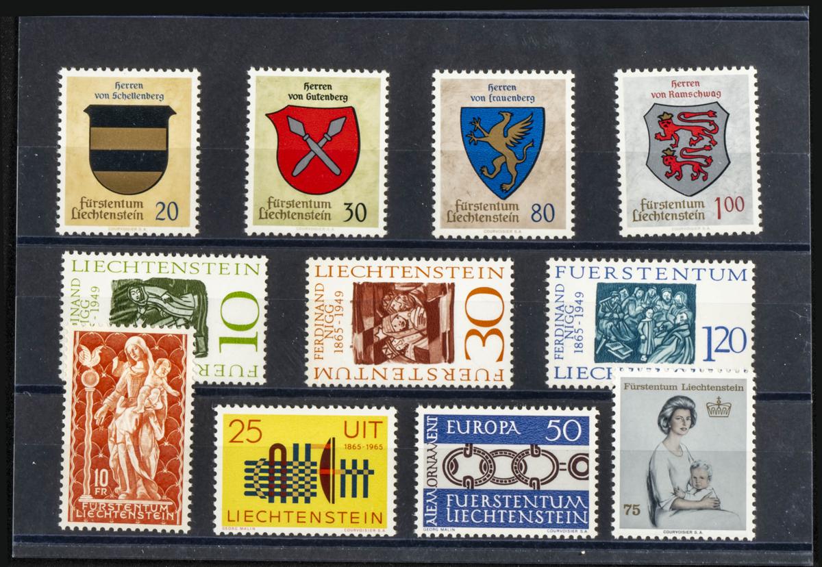 964 | Liechtenstein. Stock de Series y Sellos