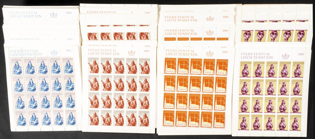 974 | Liechtenstein. Stock de Series y Sellos