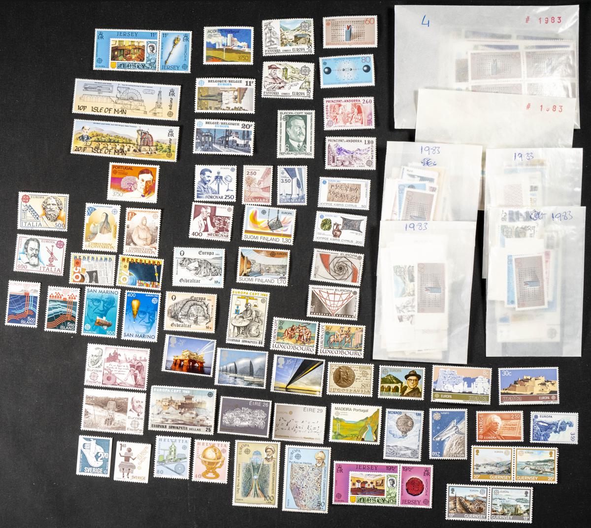 1210 | Theme Europa. Sets and stamps stock