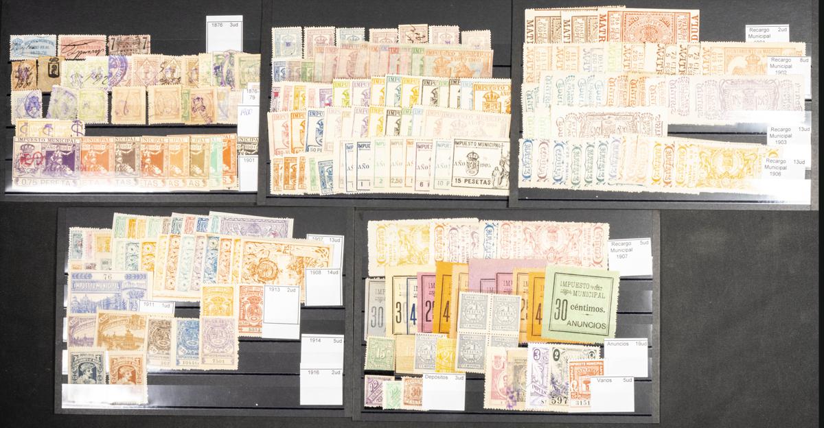 373 | Spanish Collection Various. Postal Fiscal Stamp