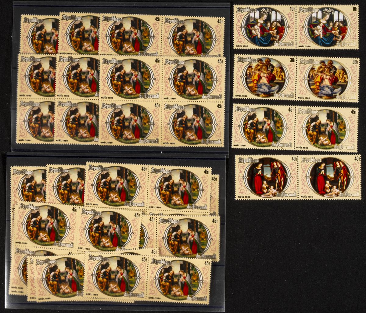 554 | Burundi. Sets and stamps stock