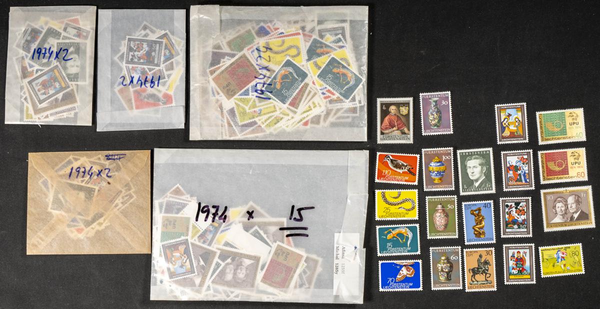 804 | Liechtenstein. Stock de Series y Sellos