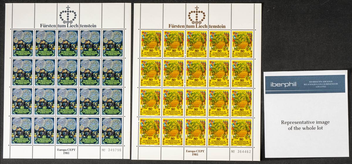 820 | Liechtenstein. Stock de Series y Sellos