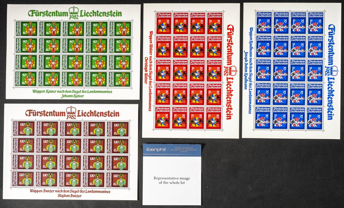 824 | Liechtenstein. Stock de Series y Sellos