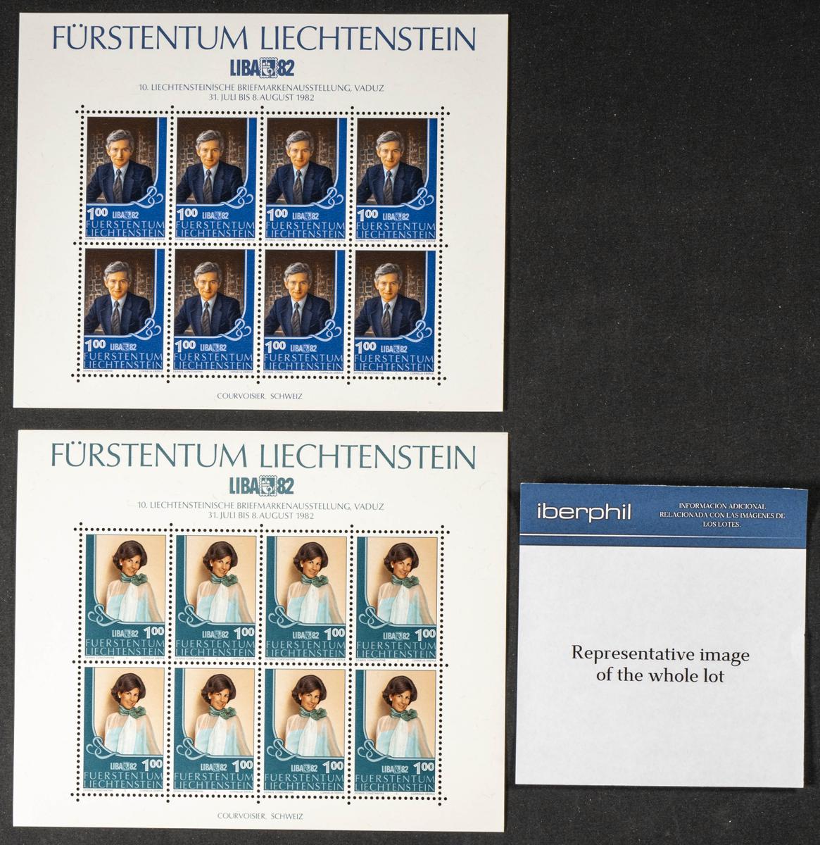 825 | Liechtenstein. Stock de Series y Sellos