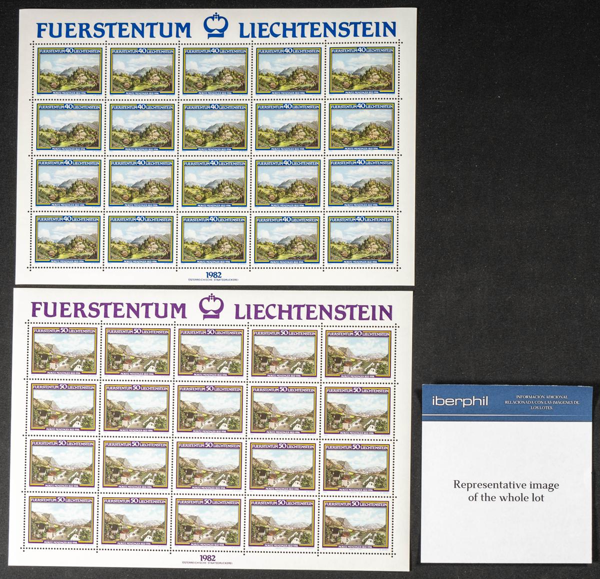 827 | Liechtenstein. Stock de Series y Sellos