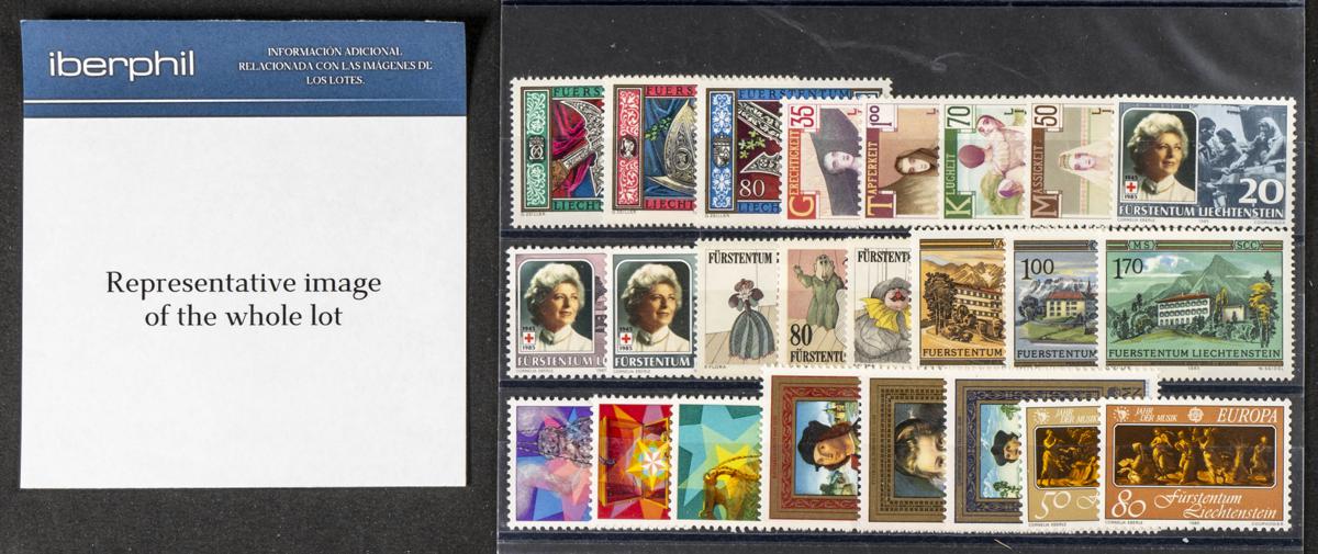 832 | Liechtenstein. Stock de Series y Sellos
