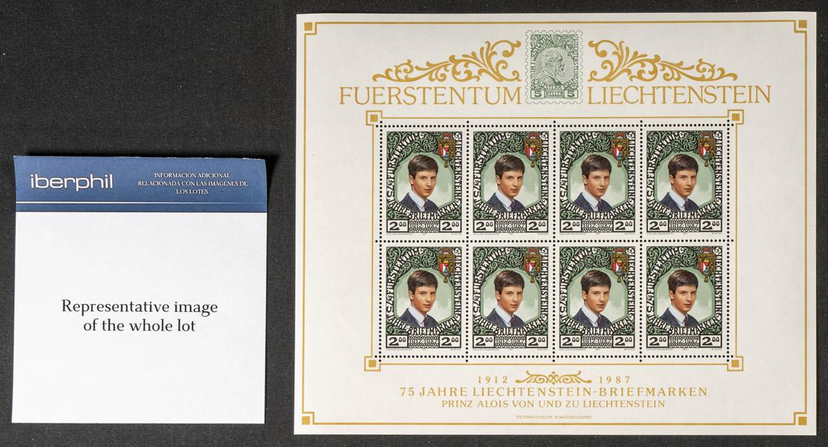 835 | Liechtenstein. Stock de Series y Sellos