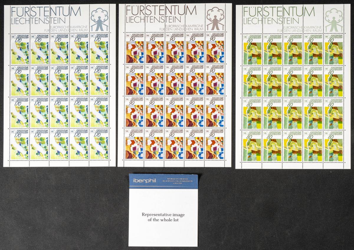 836 | Liechtenstein. Stock de Series y Sellos