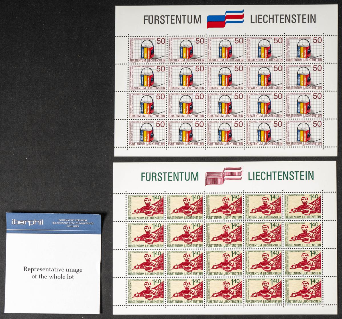 837 | Liechtenstein. Stock de Series y Sellos