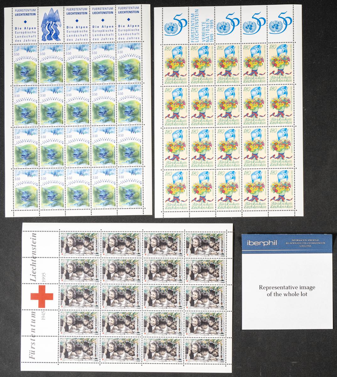 844 | Liechtenstein. Stock de Series y Sellos