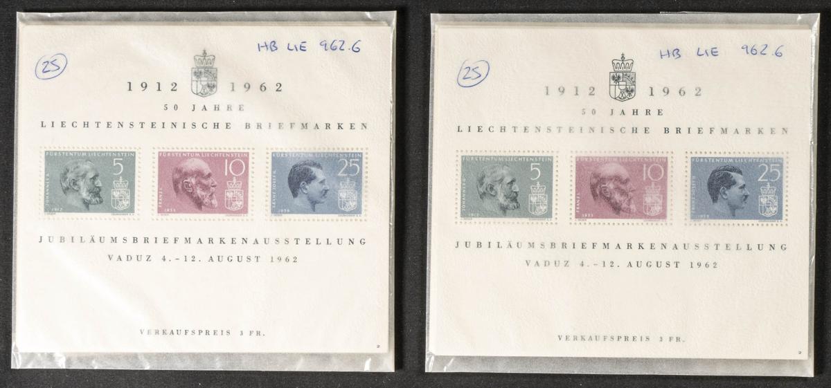 848 | Liechtenstein. Stock de Series y Sellos