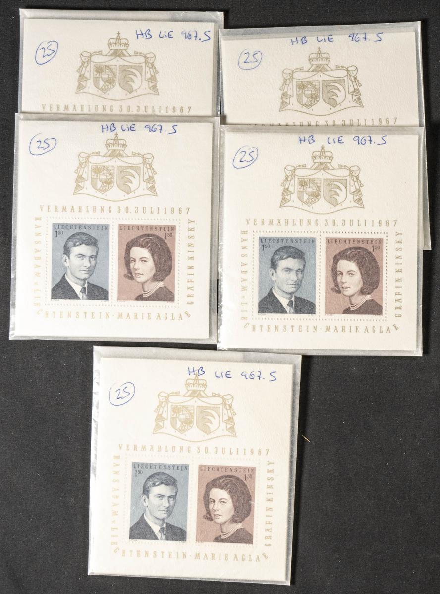 849 | Liechtenstein. Stock de Series y Sellos