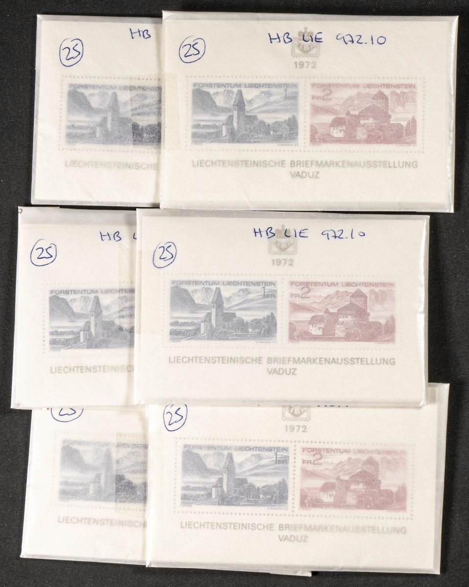851 | Liechtenstein. Stock de Series y Sellos