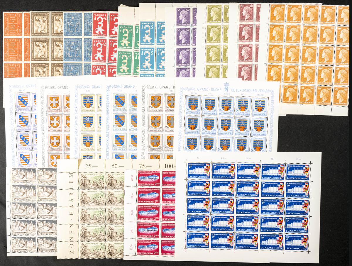 893 | Luxemburgo. Stock de Series y Sellos
