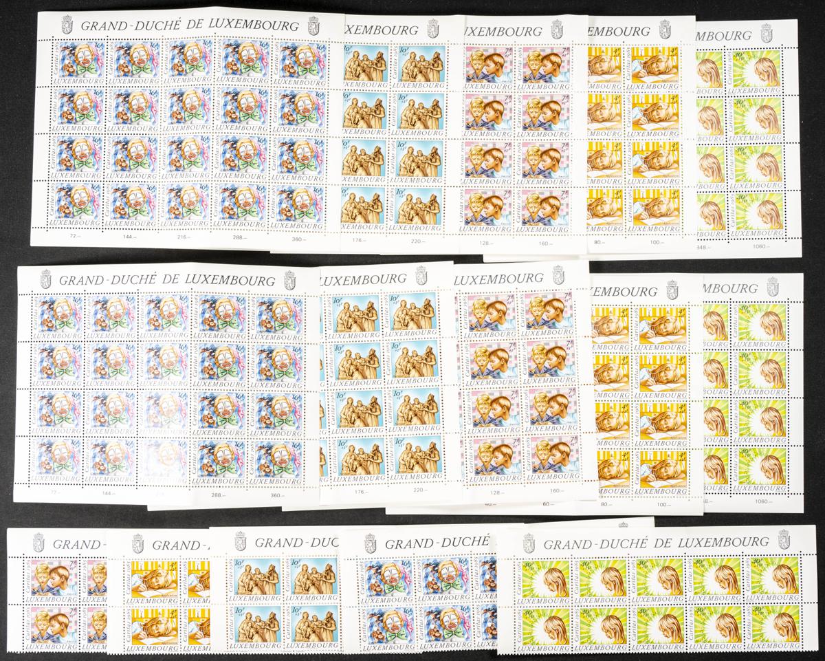 944 | Luxembourg. Sets and stamps stock
