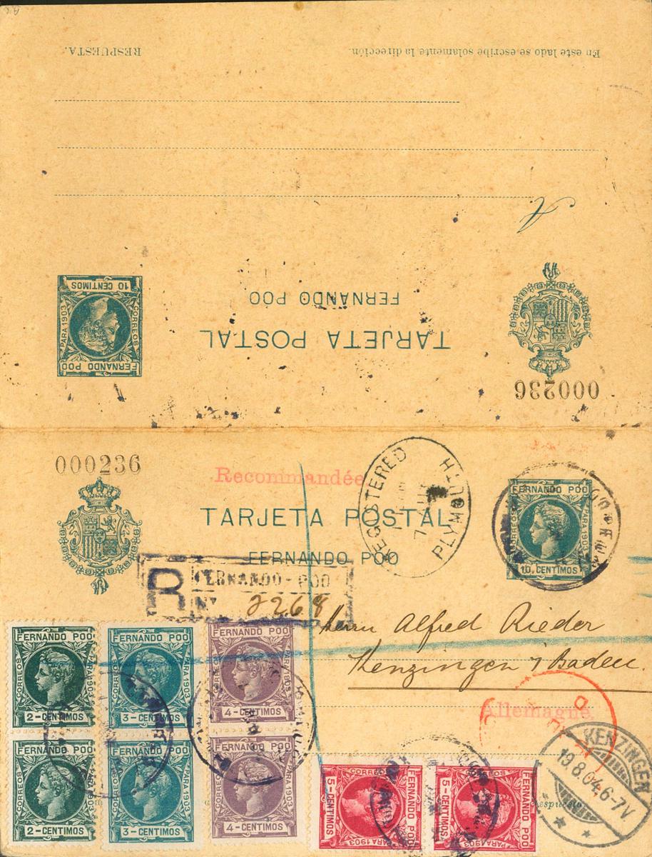 1515 | Fernando Poo. Postal Stationery