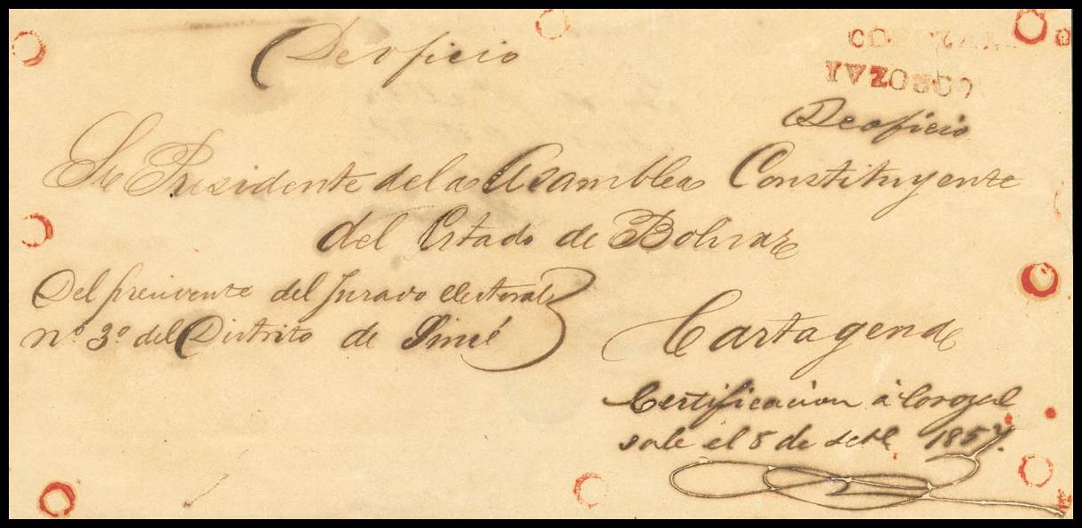 554 | Colombia. Prephilately